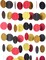 Glitter Garland Circle Dots Hanging Decor - Gold Glitter,Black,Red
